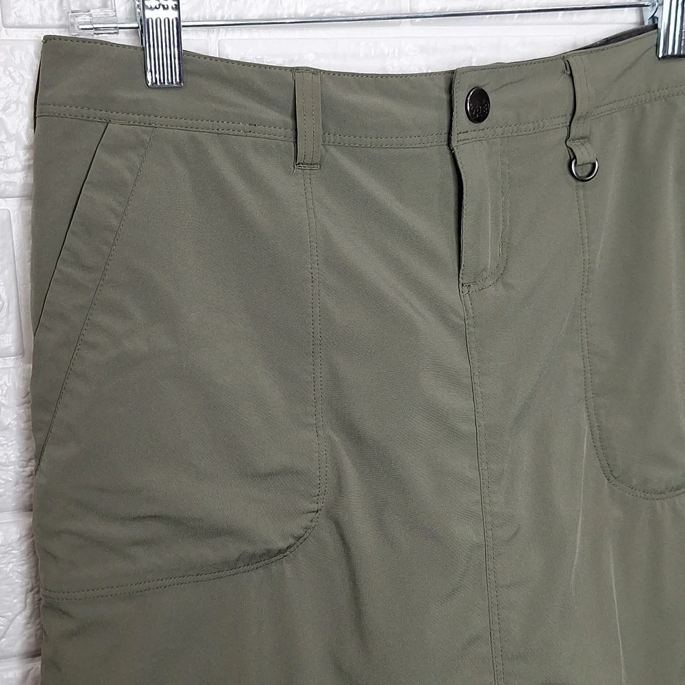 REI Dark Olive Army Green Skirt with Built In Shorts